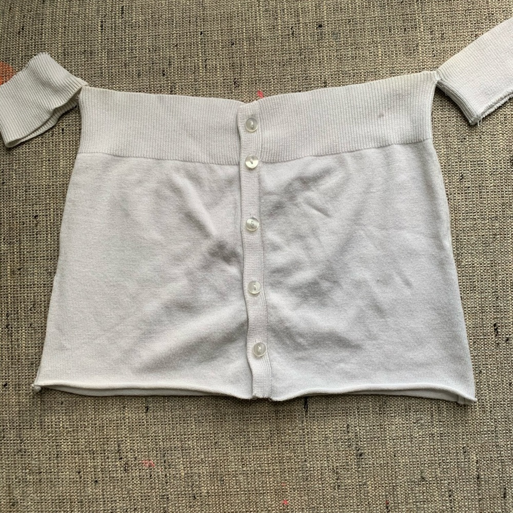White off the shoulder top.